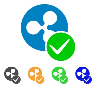 Geçerli dalgalanma sikke vektör simgesi