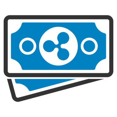 Banknot düz simgesi dalgalanma