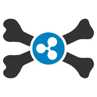 Ölüm düz simgesi dalgalanma