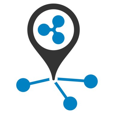 Konum bağlantılar düz simgesi dalgalanma