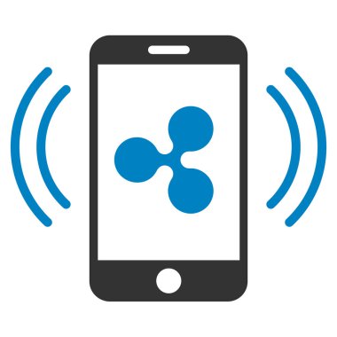 Telefon denetim düz simgesi dalgalanma