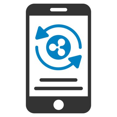 Mobil ödeme düz simgesi dalgalanma