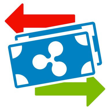 Banknot Exchange düz simgesi dalgalanma