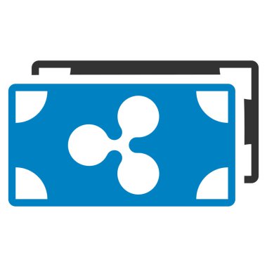 Banknot düz simgesi dalgalanma