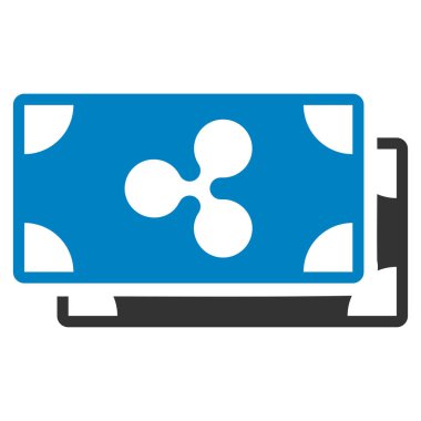 Banknot düz simgesi dalgalanma