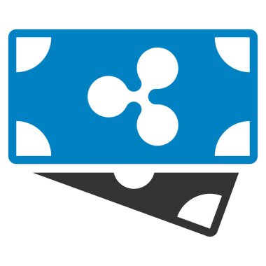 Banknot düz simgesi dalgalanma