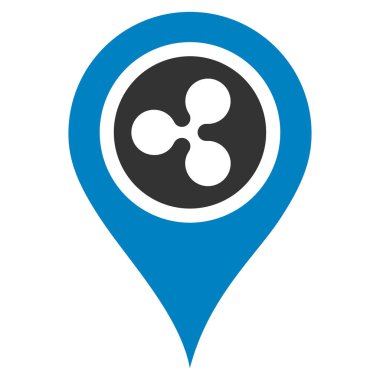 Harita işaretleyici düz simgesi dalgalanma