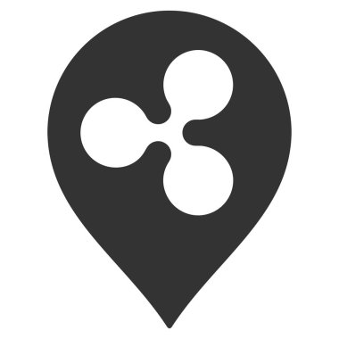 Harita işaretleyici düz simgesi dalgalanma