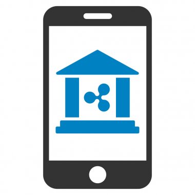 Dalgalanma hareket eden banka düz simgesi