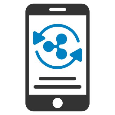 Mobil ödeme düz simgesi dalgalanma