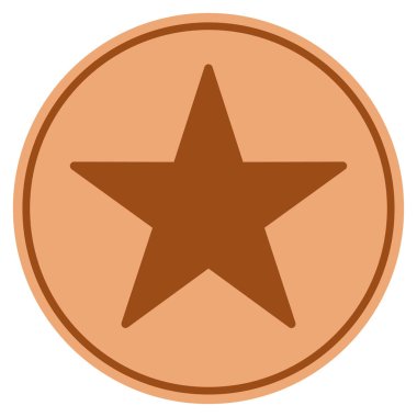 5-parmak yıldız Bronz sikke