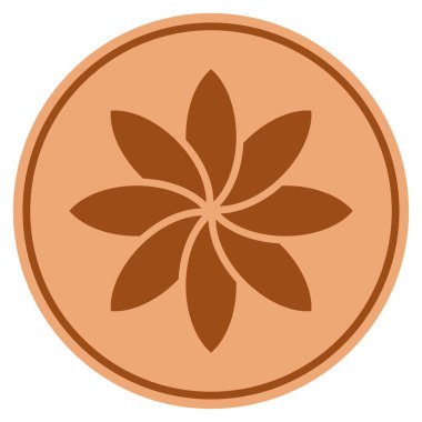 Soyut çiçek Bronz sikke