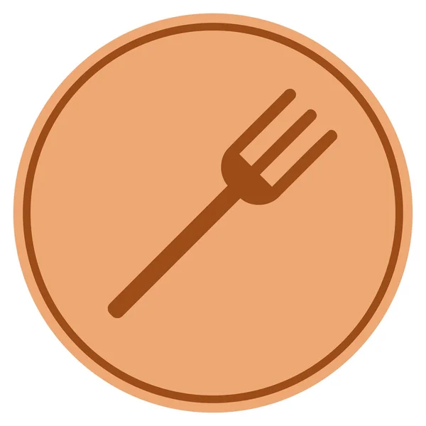 Fourchette pièce de bronze — Image vectorielle