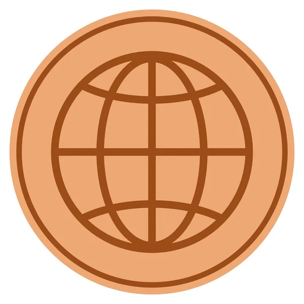 环球青铜硬币 — 图库矢量图片