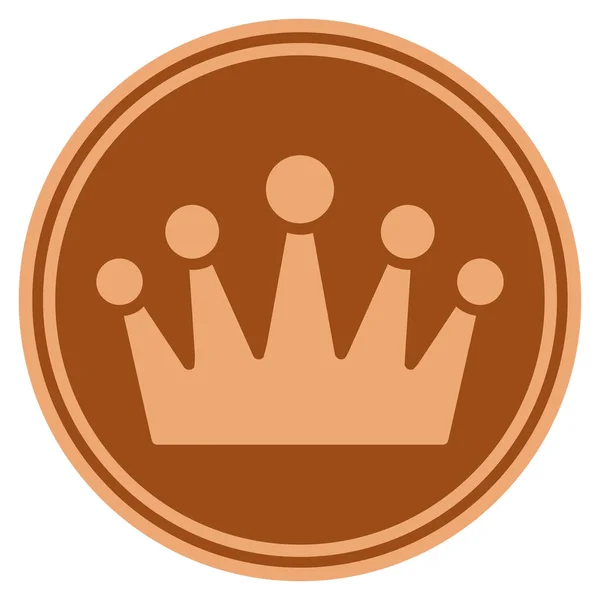 Moeda de Bronze Crown — Vetor de Stock