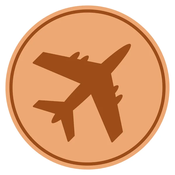 Aviones Moneda de Bronce — Vector de stock