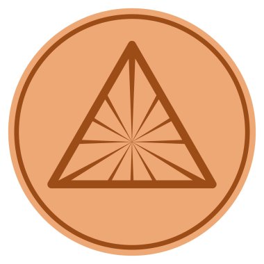 Piramit ışınları Bronz sikke