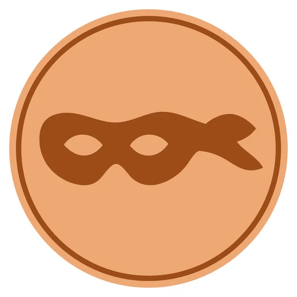 Máscara anónima Moneda de Bronce — Vector de stock