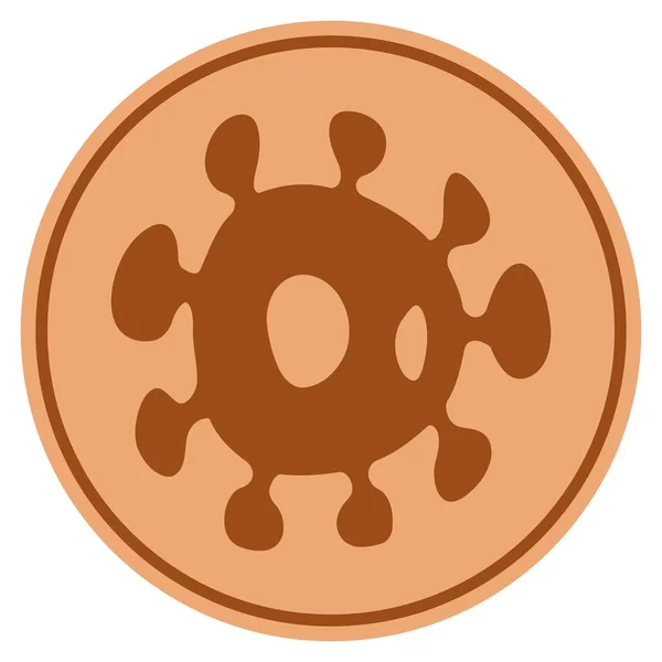 Bacterias Moneda de Bronce — Vector de stock