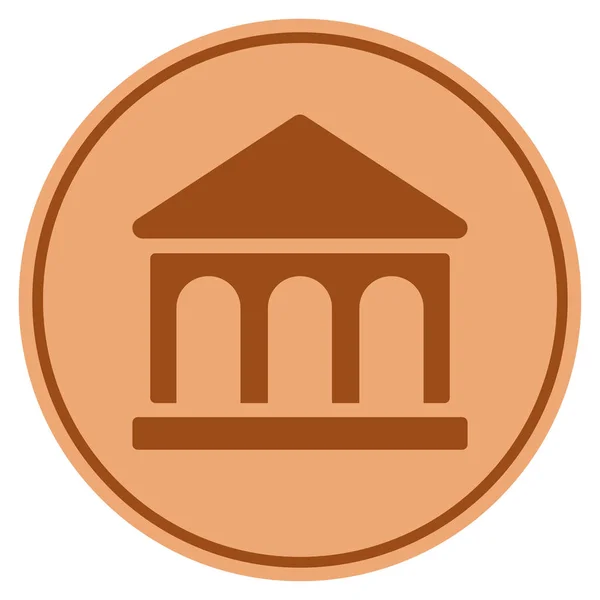 Bank Bronze Coin — Stock Vector