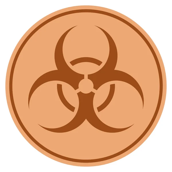 Biohazard Bronze Coin — Stock Vector