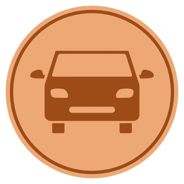 Moneda de bronce de coche — Vector de stock