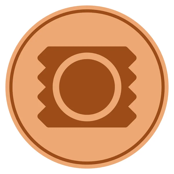 Paquete de preservativo Moneda de bronce — Vector de stock