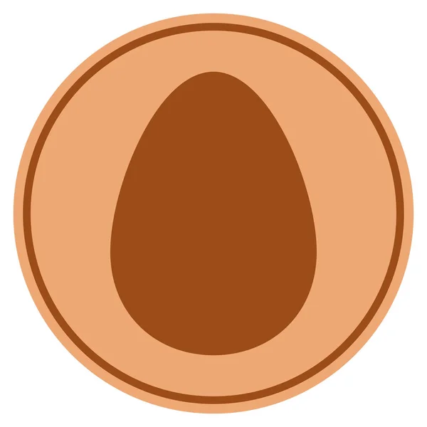 Egg Bronze Coin — Stock Vector