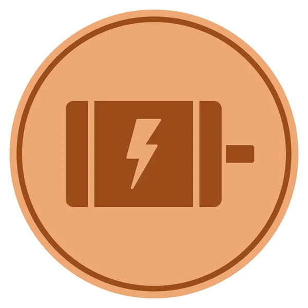 Moneda de bronce de motor eléctrico — Vector de stock