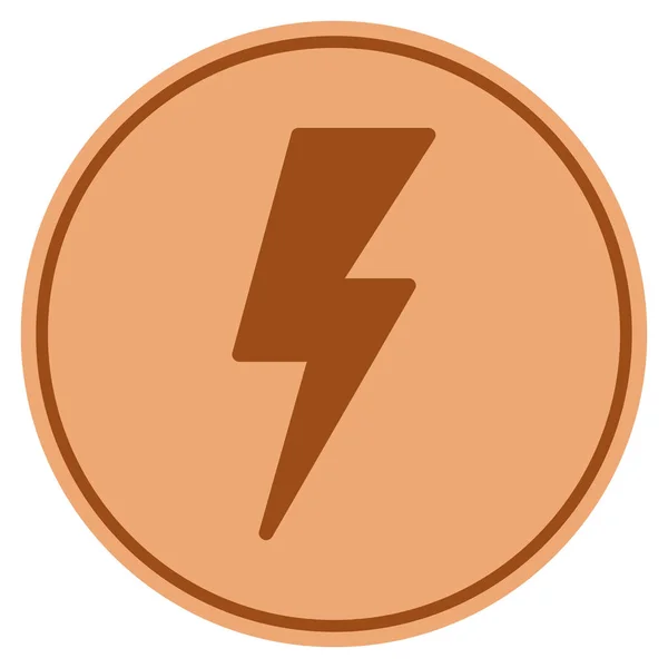 Huelga eléctrica Moneda de bronce — Vector de stock