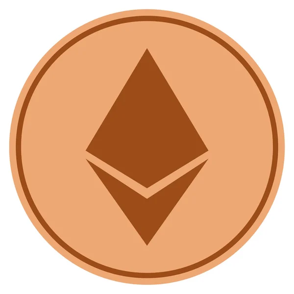 Ethereum-Crystal Bronz érme — Stock Vector