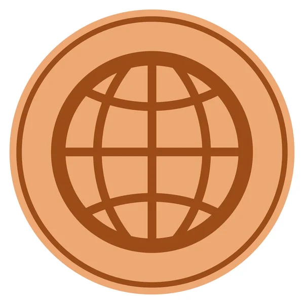 环球青铜硬币 — 图库矢量图片