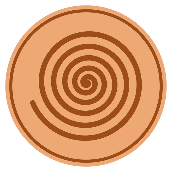 Hipnosis espiral moneda de bronce — Vector de stock