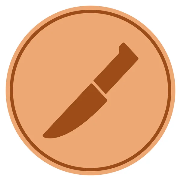 Couteau pièce de bronze — Image vectorielle