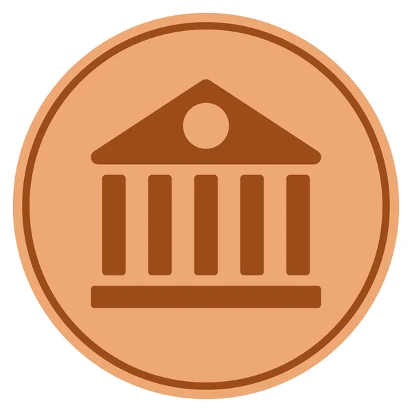 Knihovna domu bronzová mince — Stockový vektor