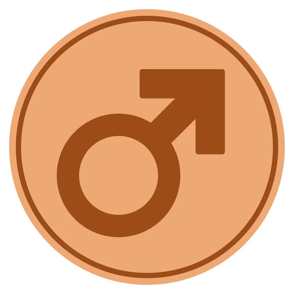 Symbole Homme Pièce de Bronze — Image vectorielle