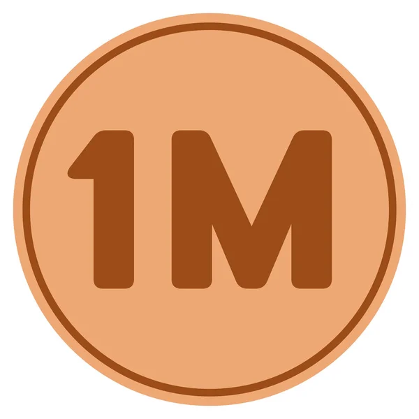 Moneta di Bronzo da un milione — Vettoriale Stock