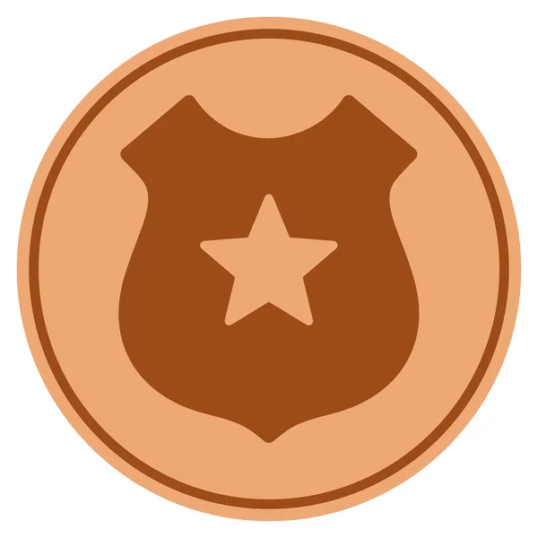 Police Bronze Coin — Stockový vektor