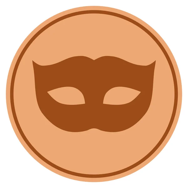 Prywatności maska monet z brązu — Wektor stockowy