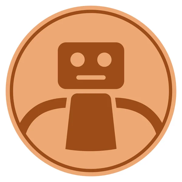 Robot Bronze Coin — Stock vektor