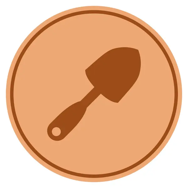 stock vector Scoop Shovel Bronze Coin