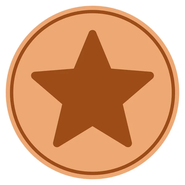 Moeda de Bronze Estrela — Vetor de Stock