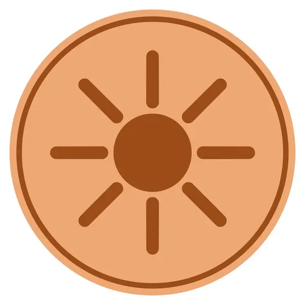 Sonne Bronzemünze — Stockvektor