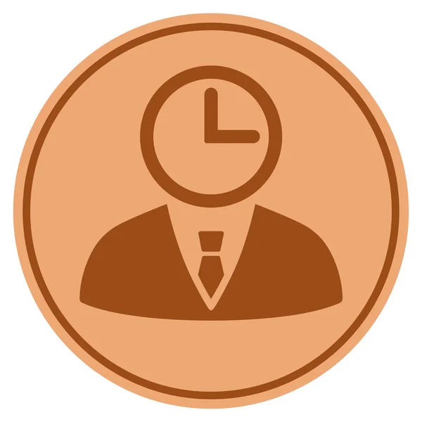 Time Manager Pièce de bronze — Image vectorielle