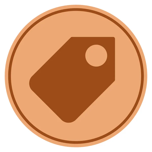 Moneda de bronce simbólica — Vector de stock