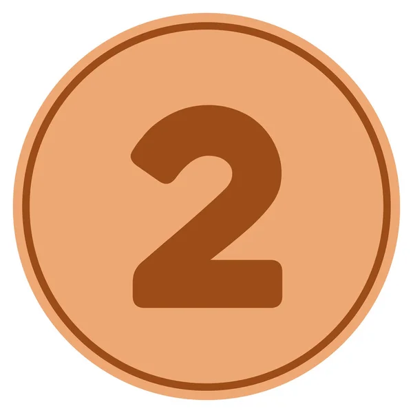 Två brons mynt — Stock vektor