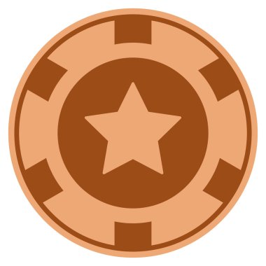 5-parmak yıldız bakır Casino çip