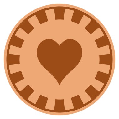 Kalpler takım elbise bakır Casino çip