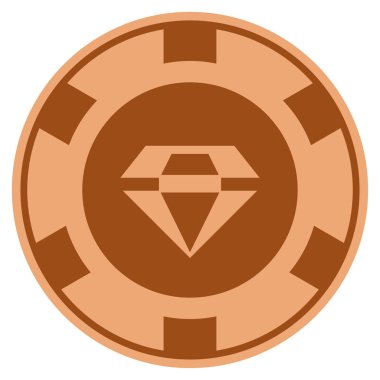 Parlak bakır Casino çip