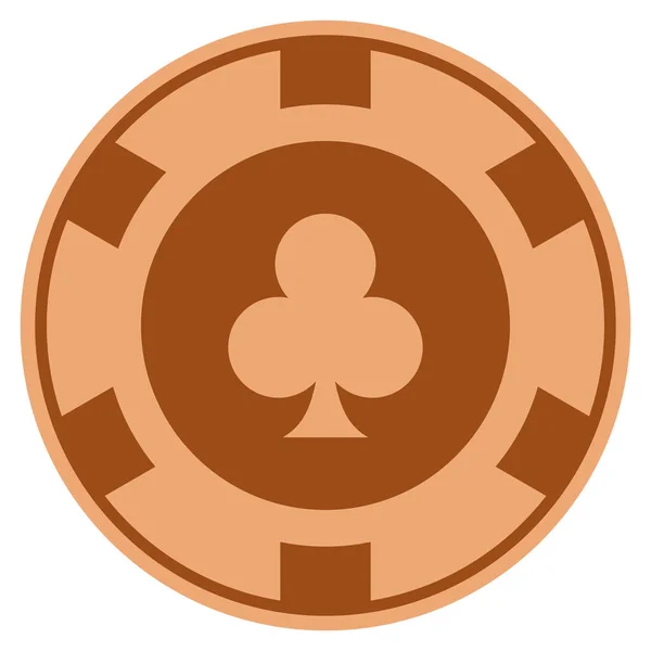 Clubs costume Copper Casino Chip — Image vectorielle